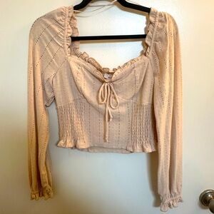 Urban Romantics Long Sleeve Crop Top